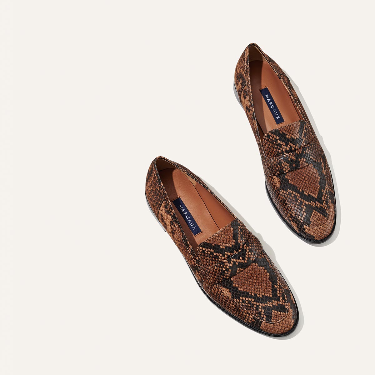 The Andie Loafer - Espresso Python Embossed