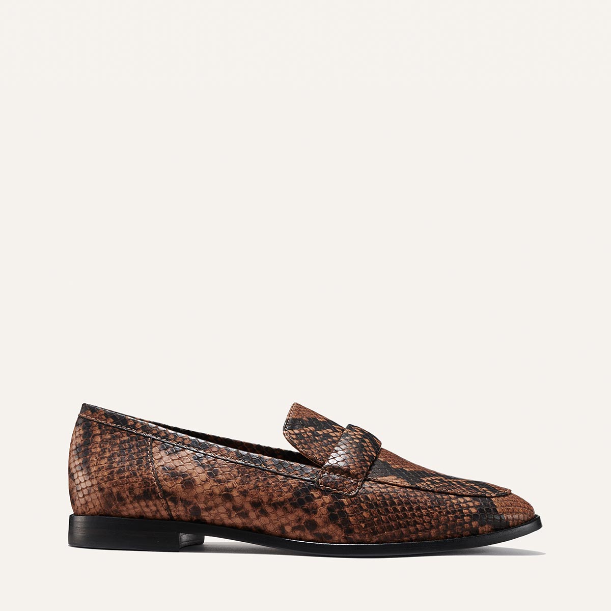 The Andie Loafer - Espresso Python Embossed