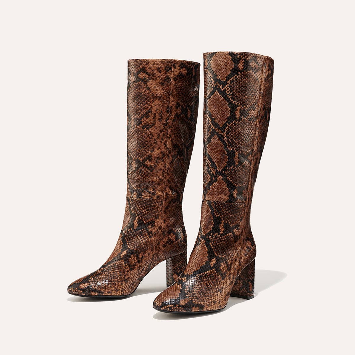 The Bleecker Boot - Espresso Python Embossed