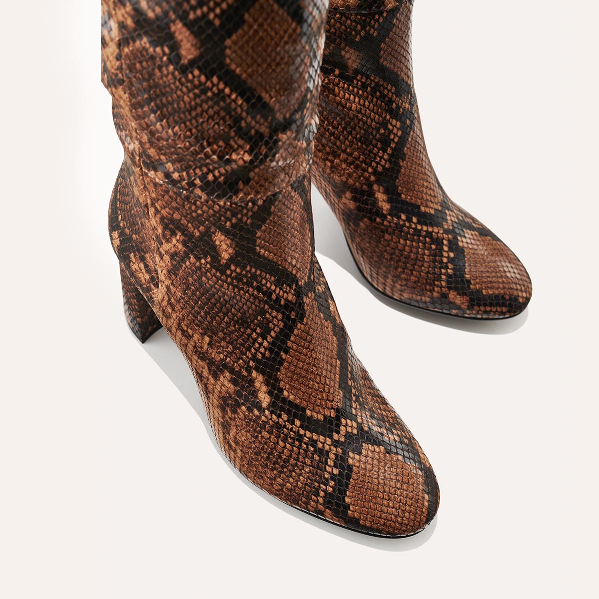 The Bleecker Boot - Espresso Python Embossed
