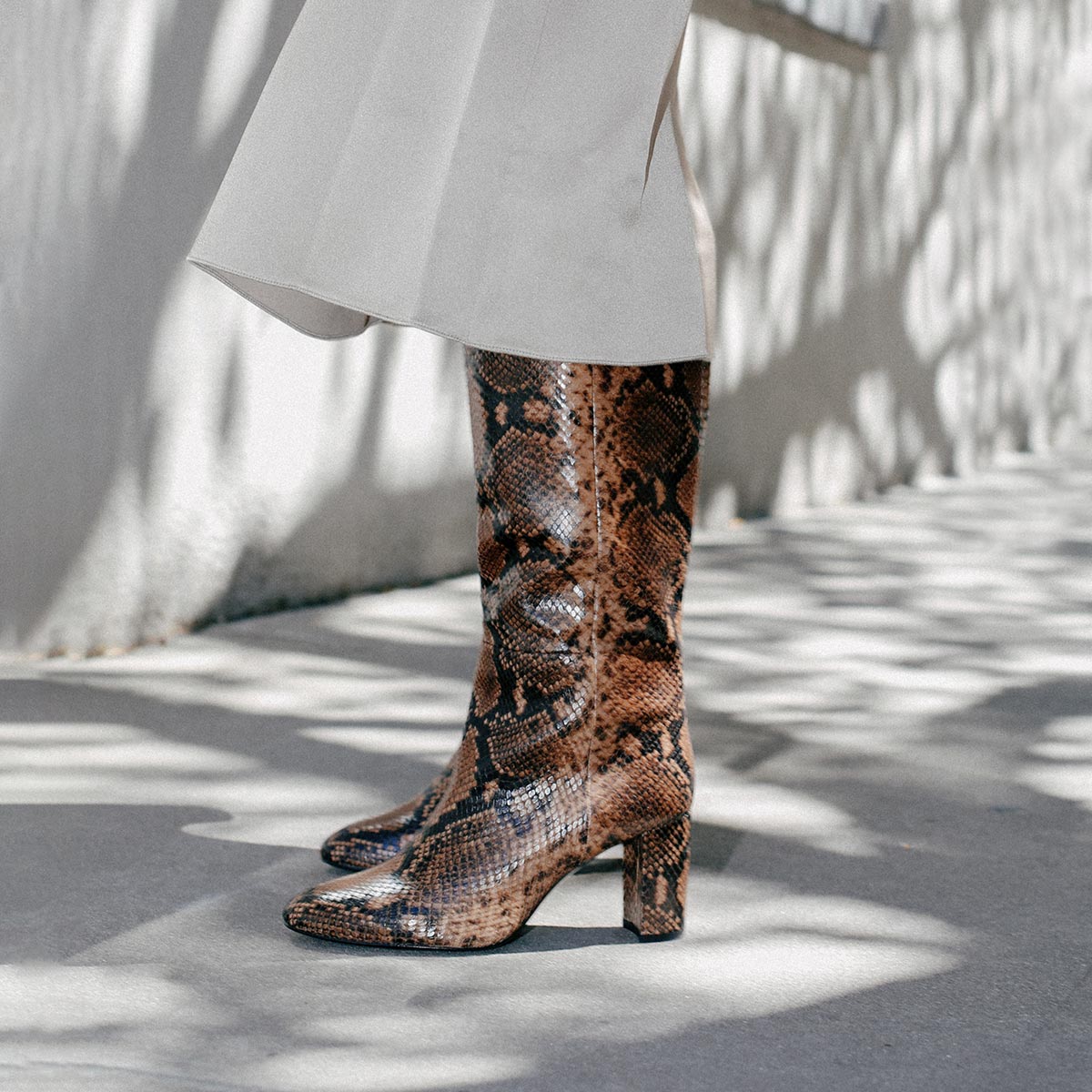 The Bleecker Boot - Espresso Python Embossed