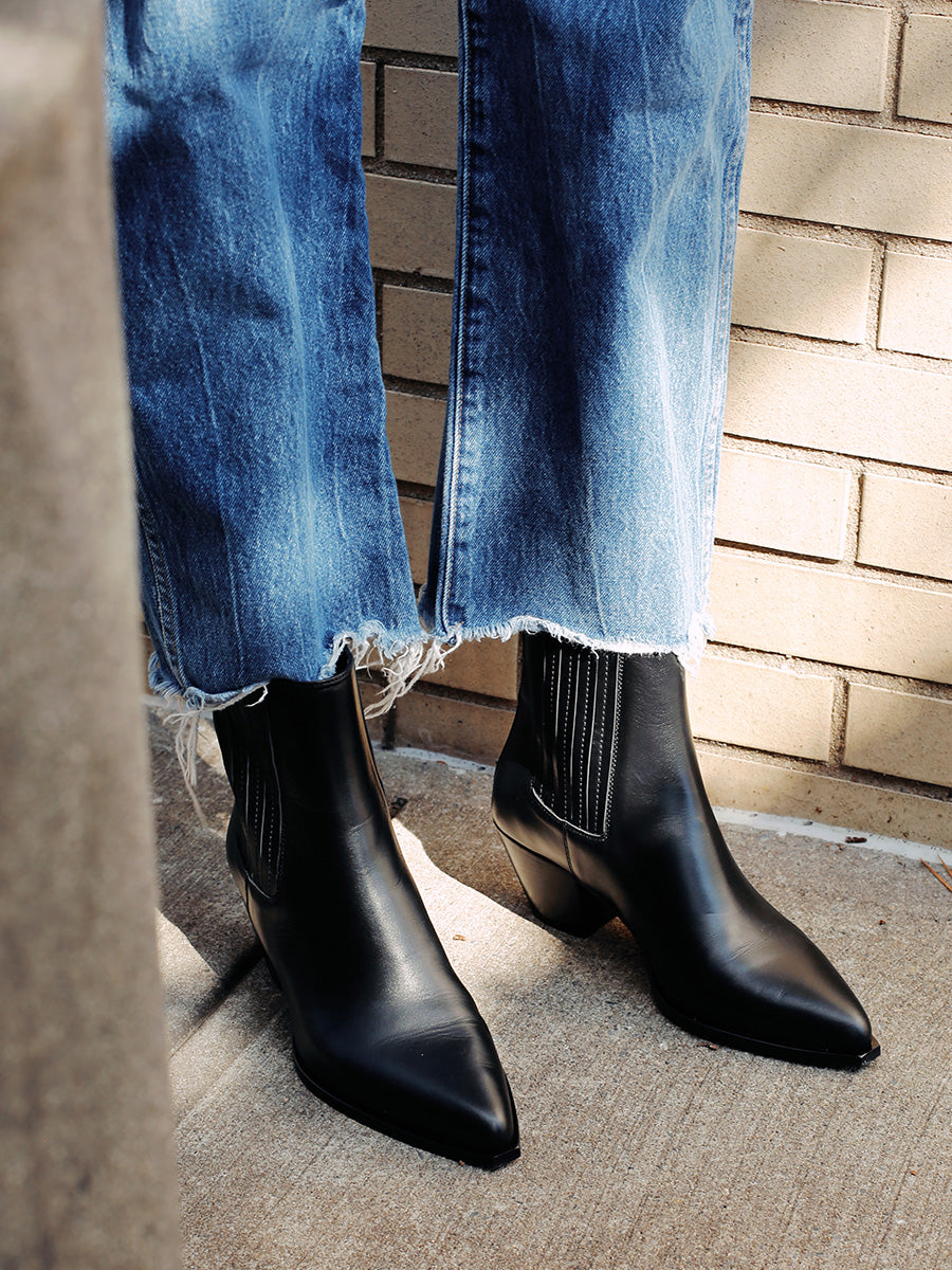 The Agnes Boot in Black Calf