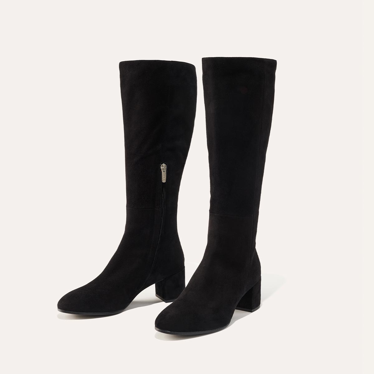 The Edie Boot - Black Suede