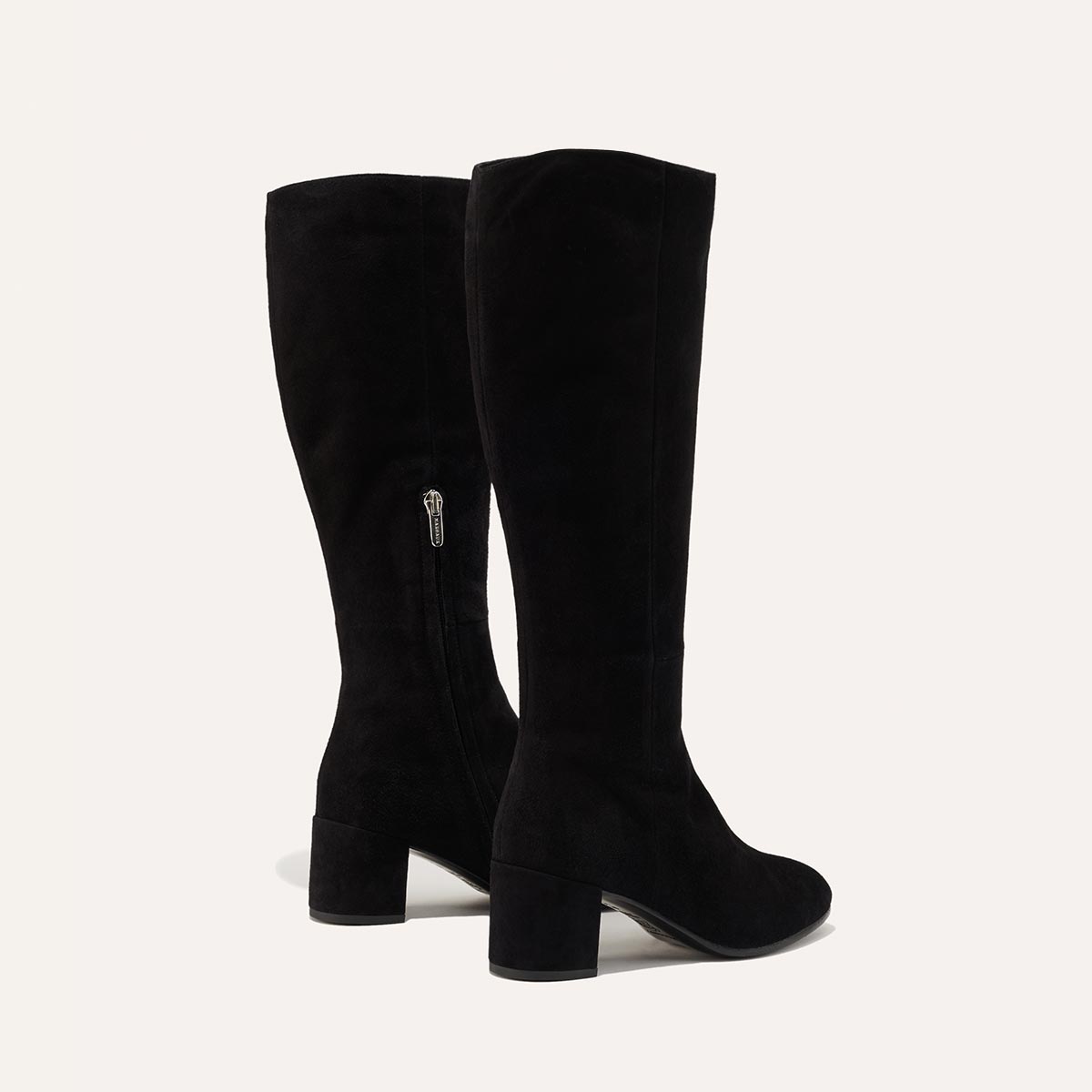 The Edie Boot - Black Suede