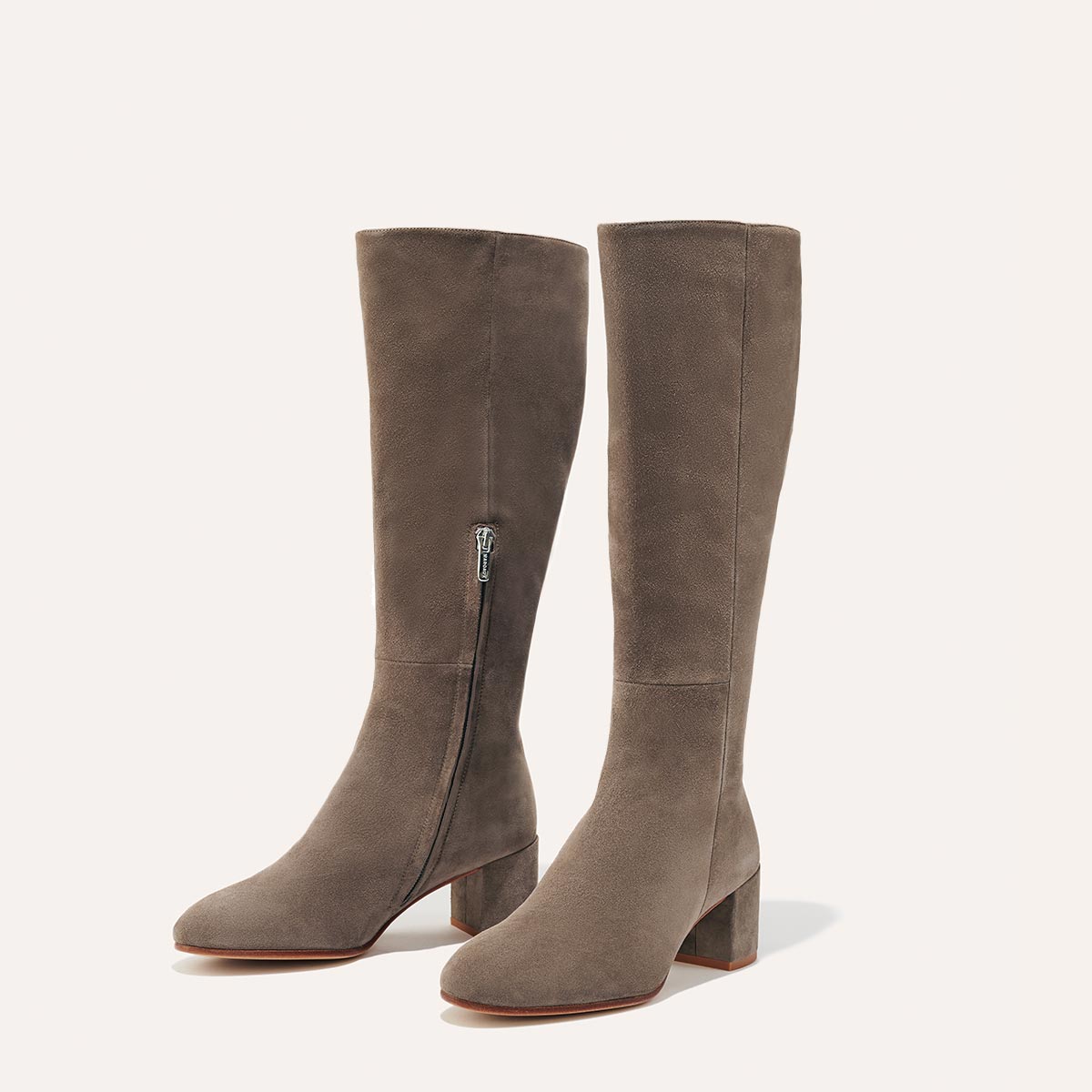 The Edie Boot - Taupe Suede