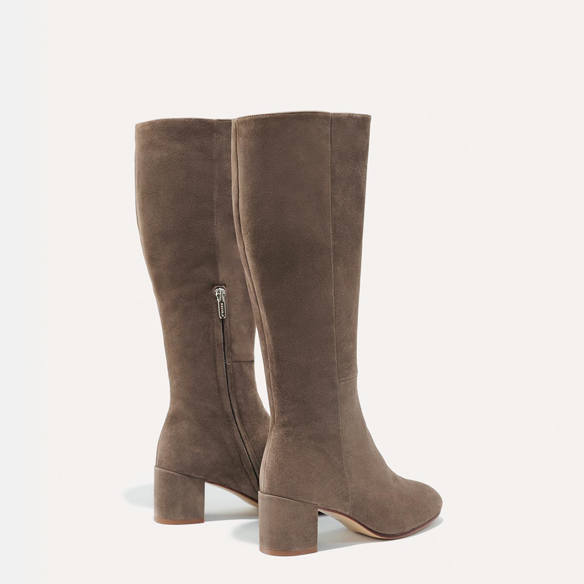 The Edie Boot - Taupe Suede