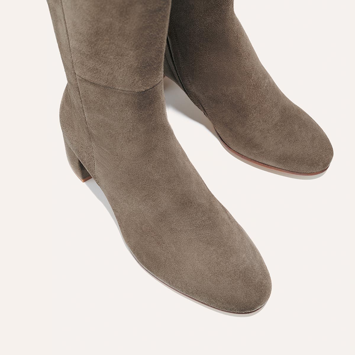 The Edie Boot - Taupe Suede