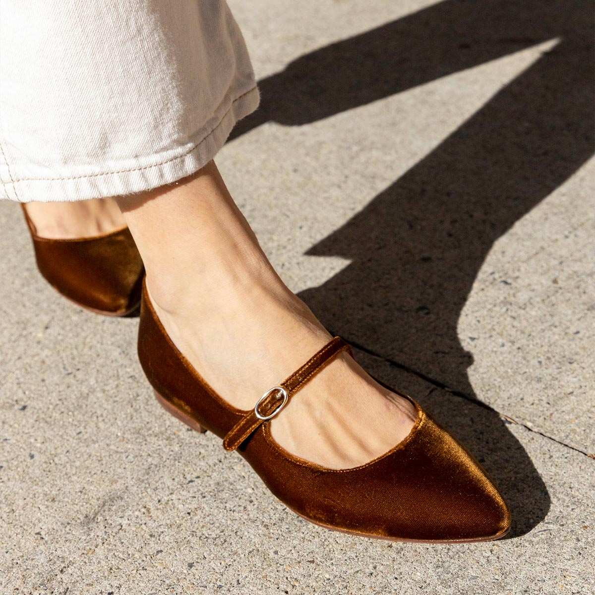 The Mary Jane - Rust Velvet
