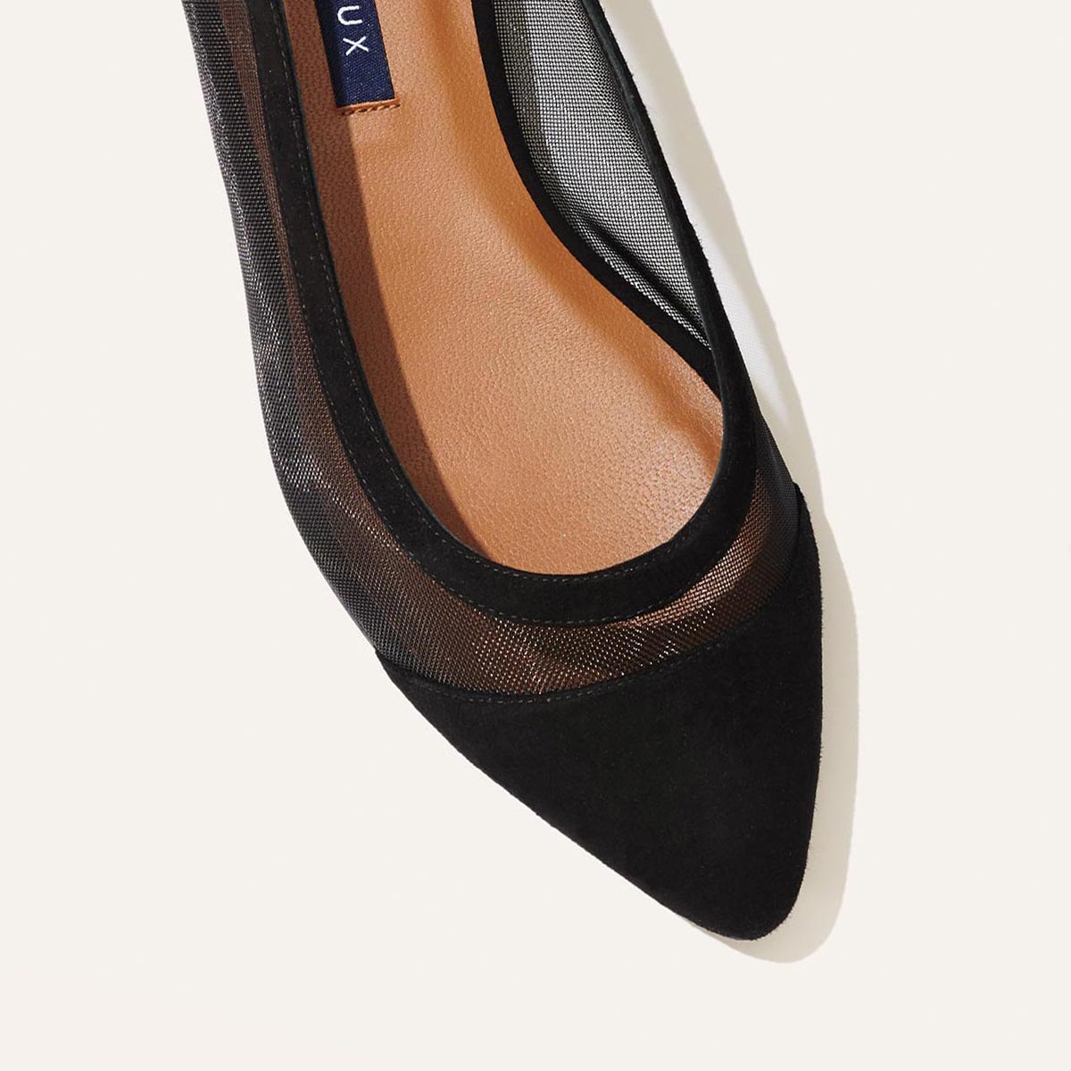 The Mesh Pointe - Black Suede