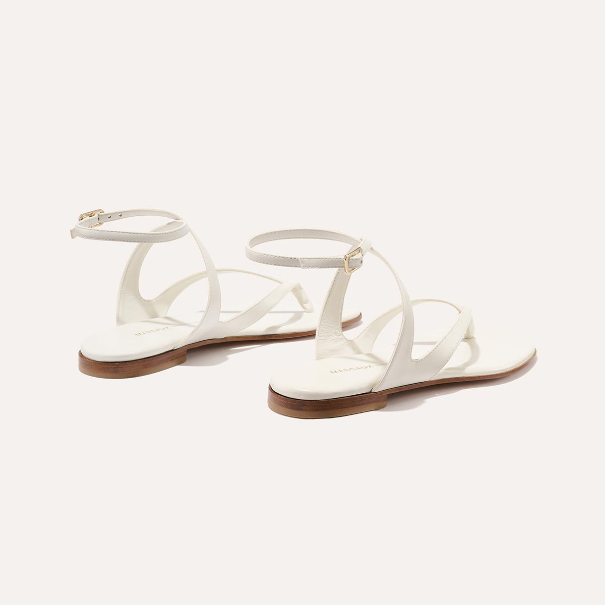 The Palermo Sandal - Ivory Nappa