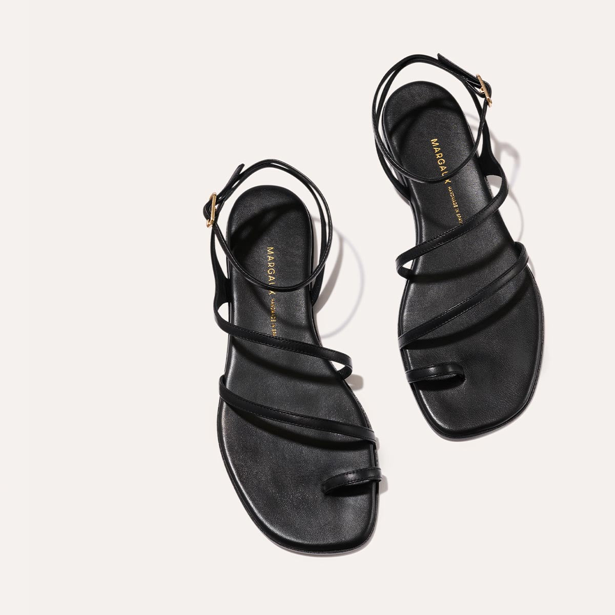 The Positano Sandal - Black Nappa