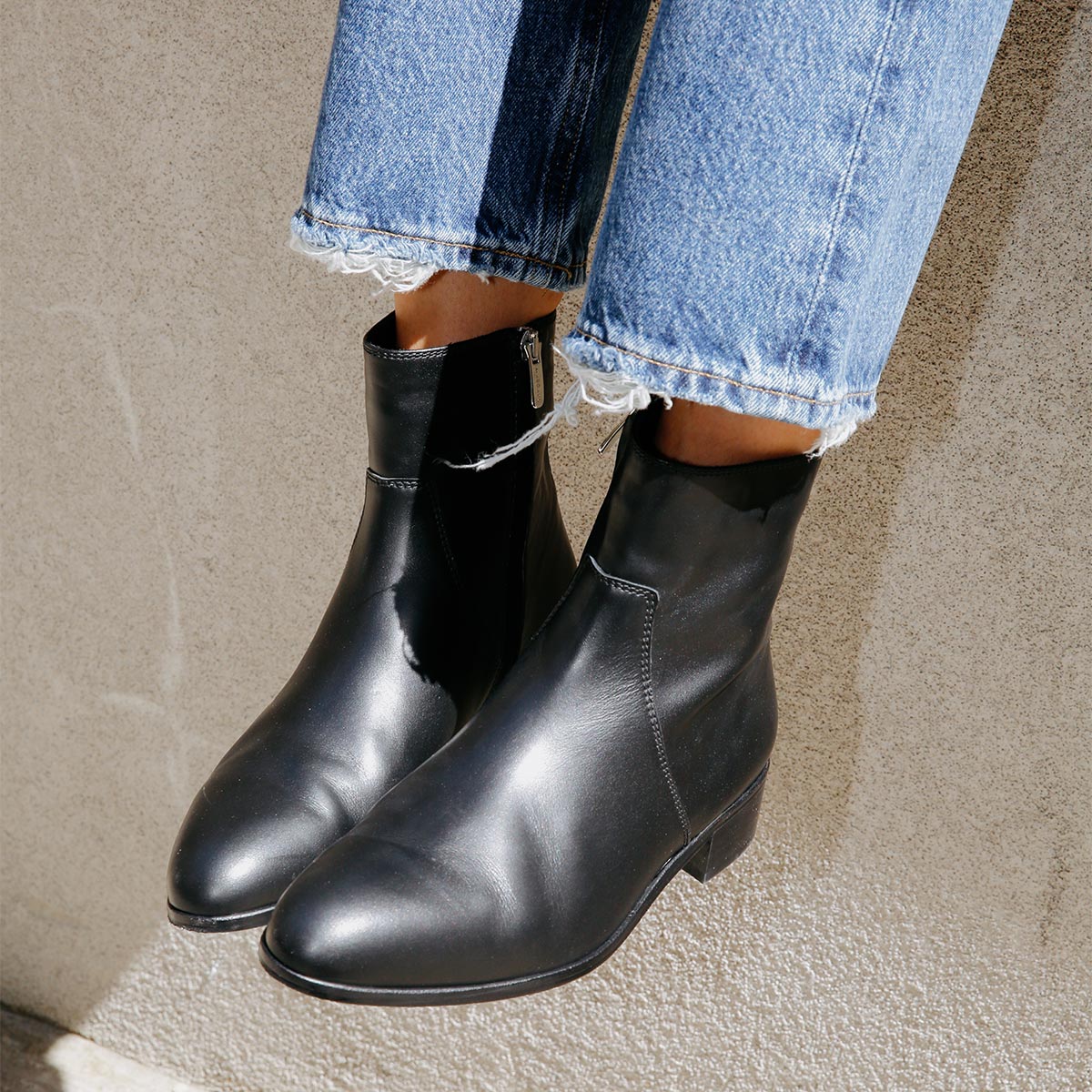 The Simone Boot - Black Calf