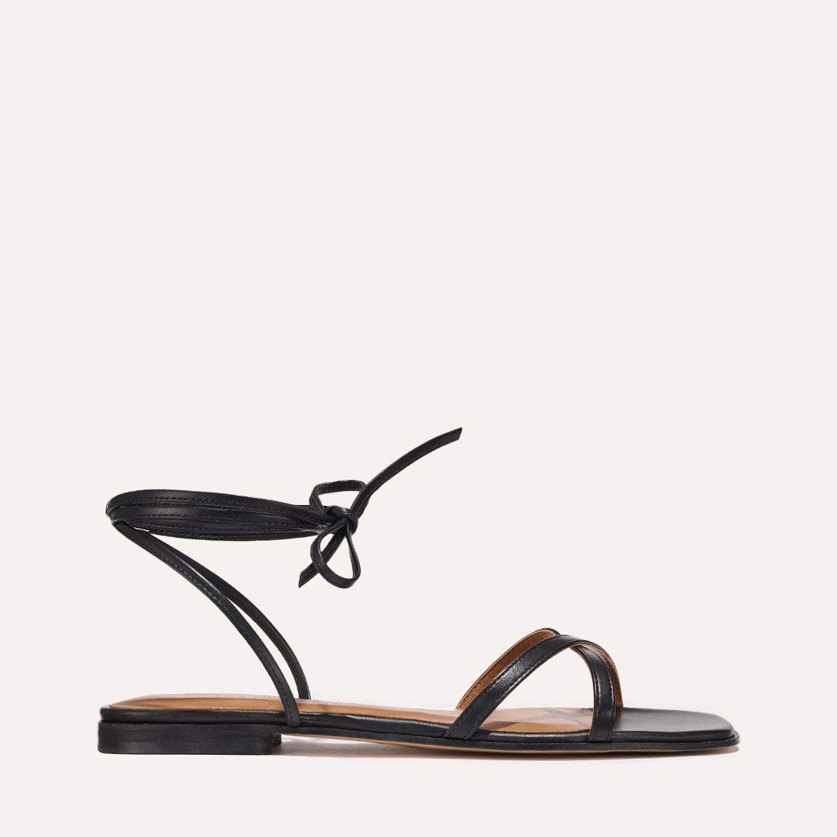 The Wrap Sandal - Black Nappa