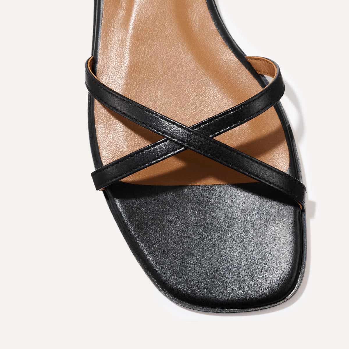 The Wrap Sandal - Black Nappa