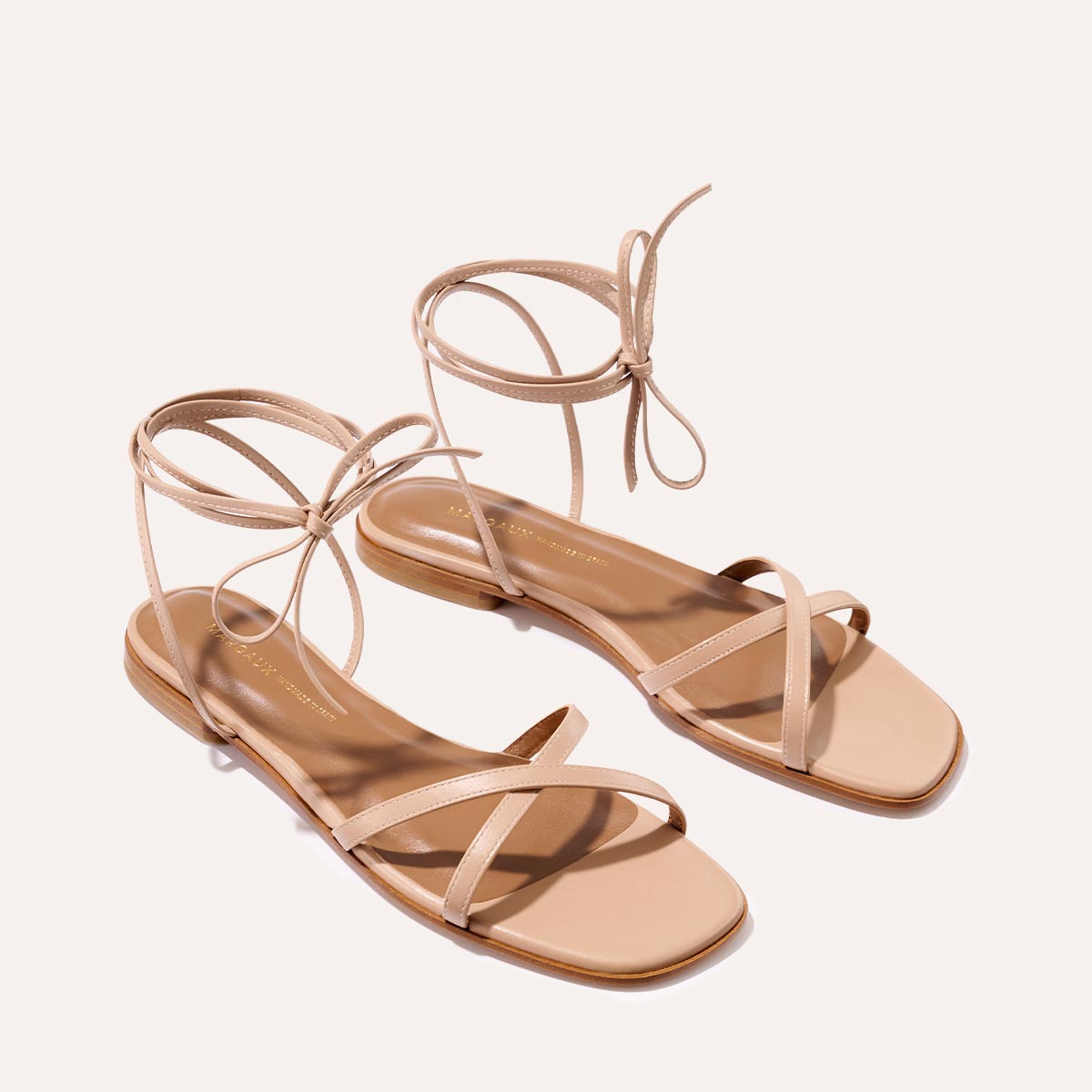 The Wrap Sandal - Rose Nappa