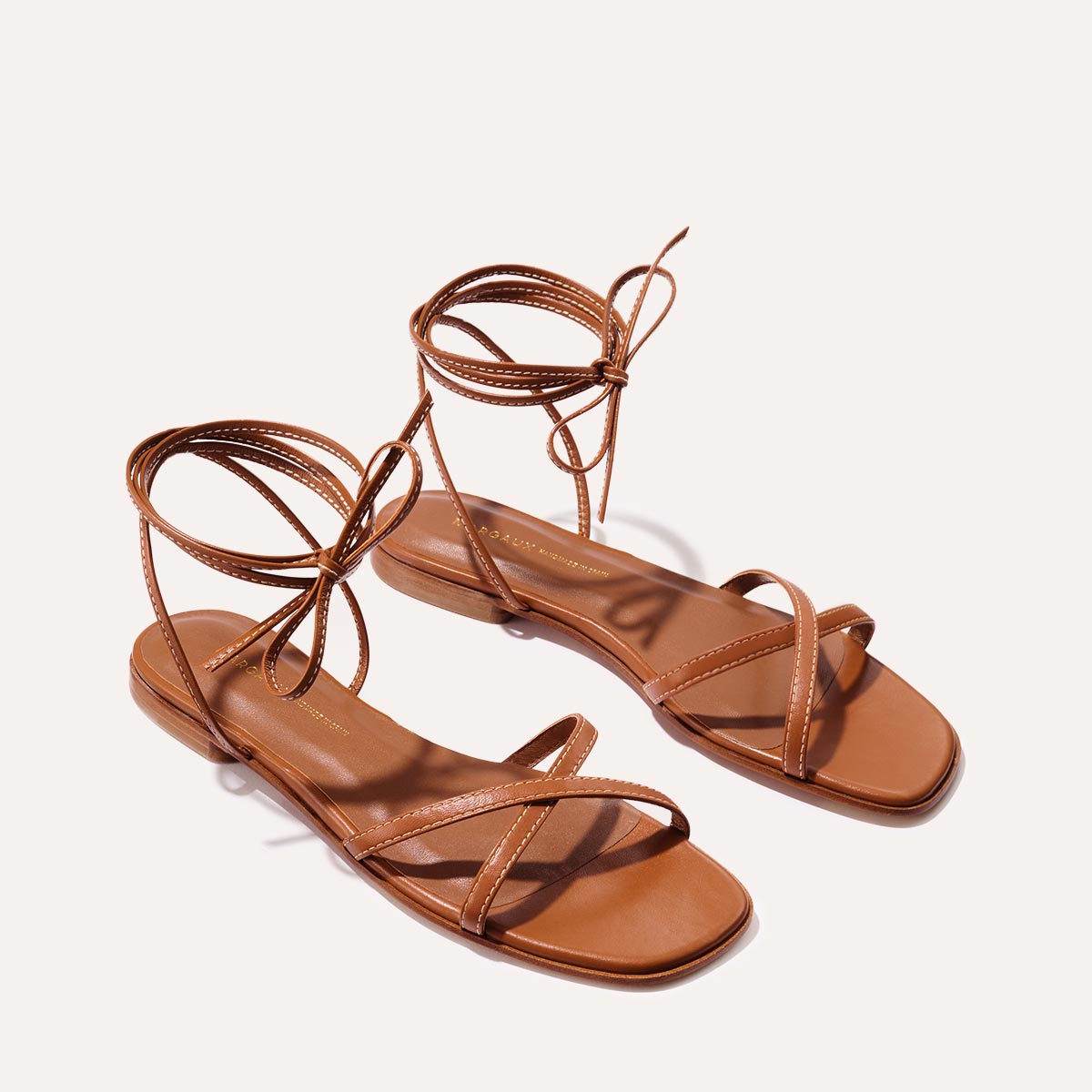 The Wrap Sandal - Saddle Nappa
