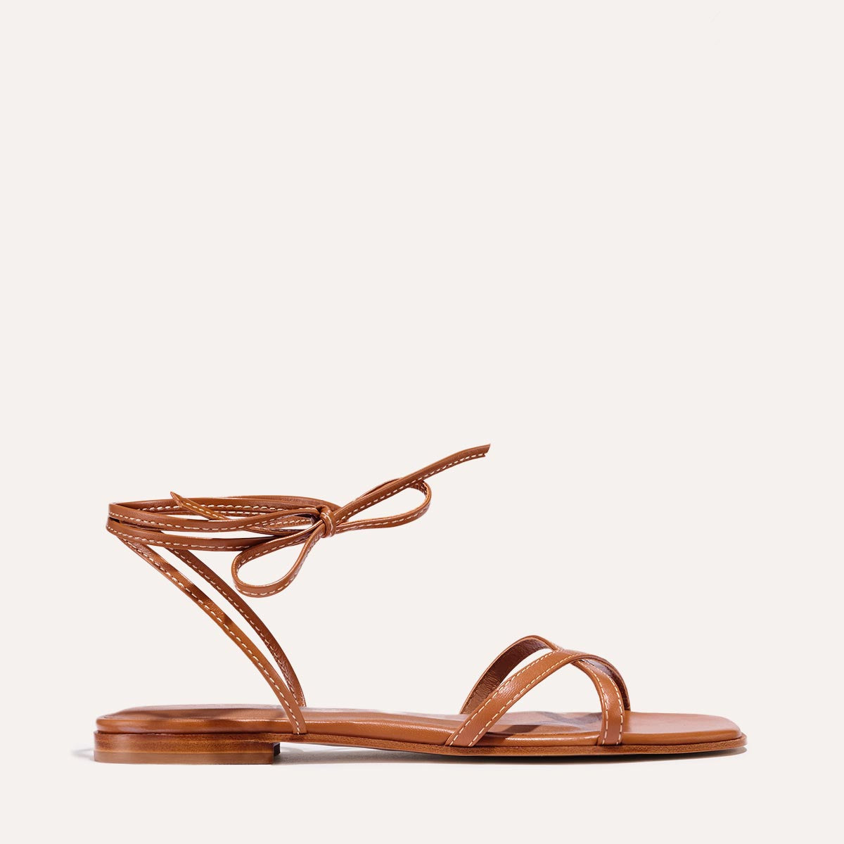 The Wrap Sandal - Saddle Nappa