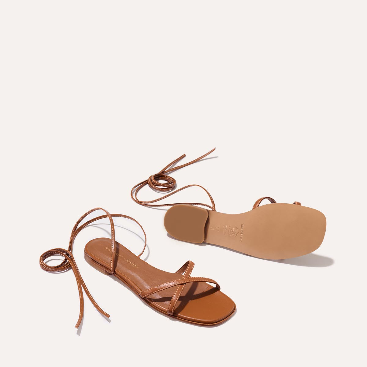 The Wrap Sandal - Saddle Nappa