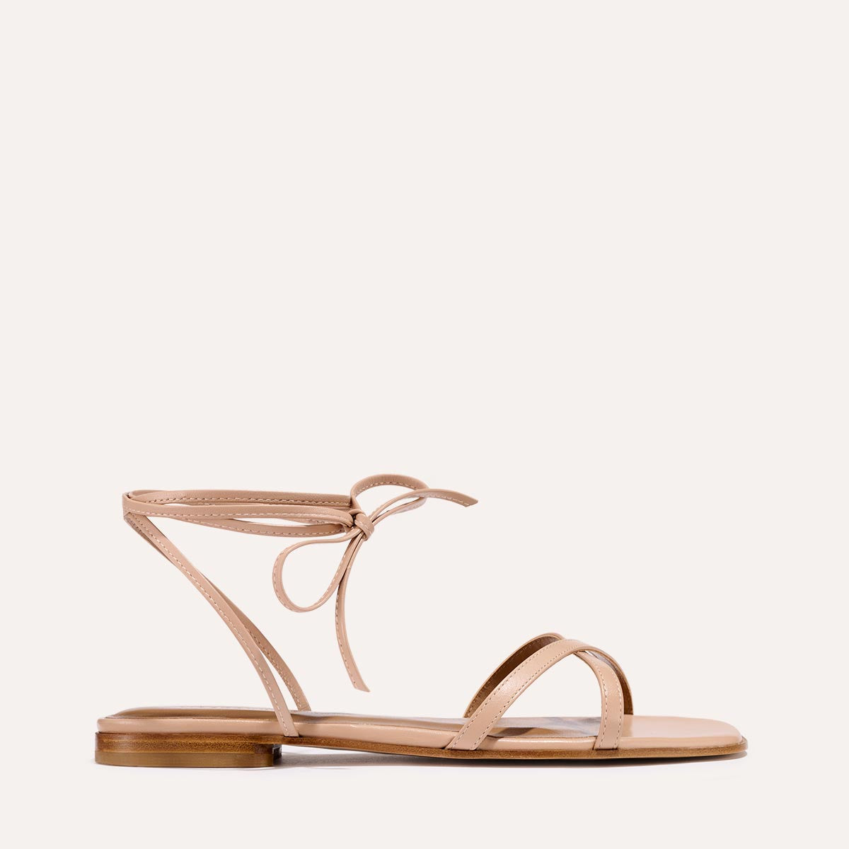 The Wrap Sandal - Rose Nappa