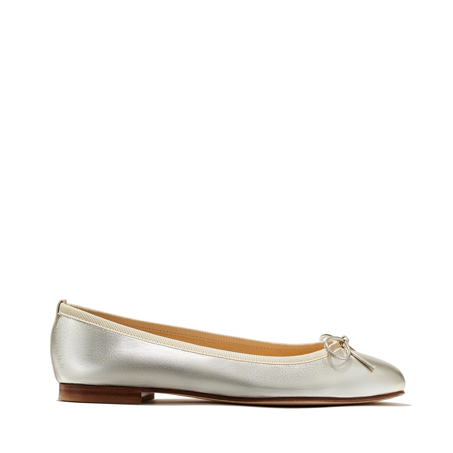 Margaux's custom bridal Demi ballet flat, made to order in Spain for weddings and brides
