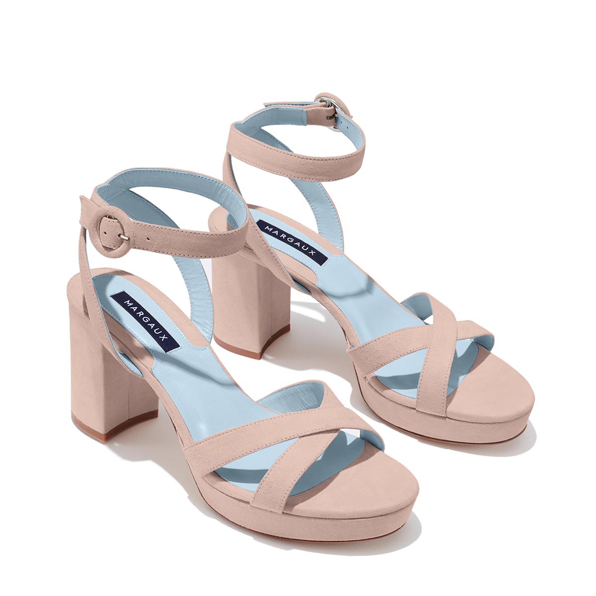 blush - suede, blue