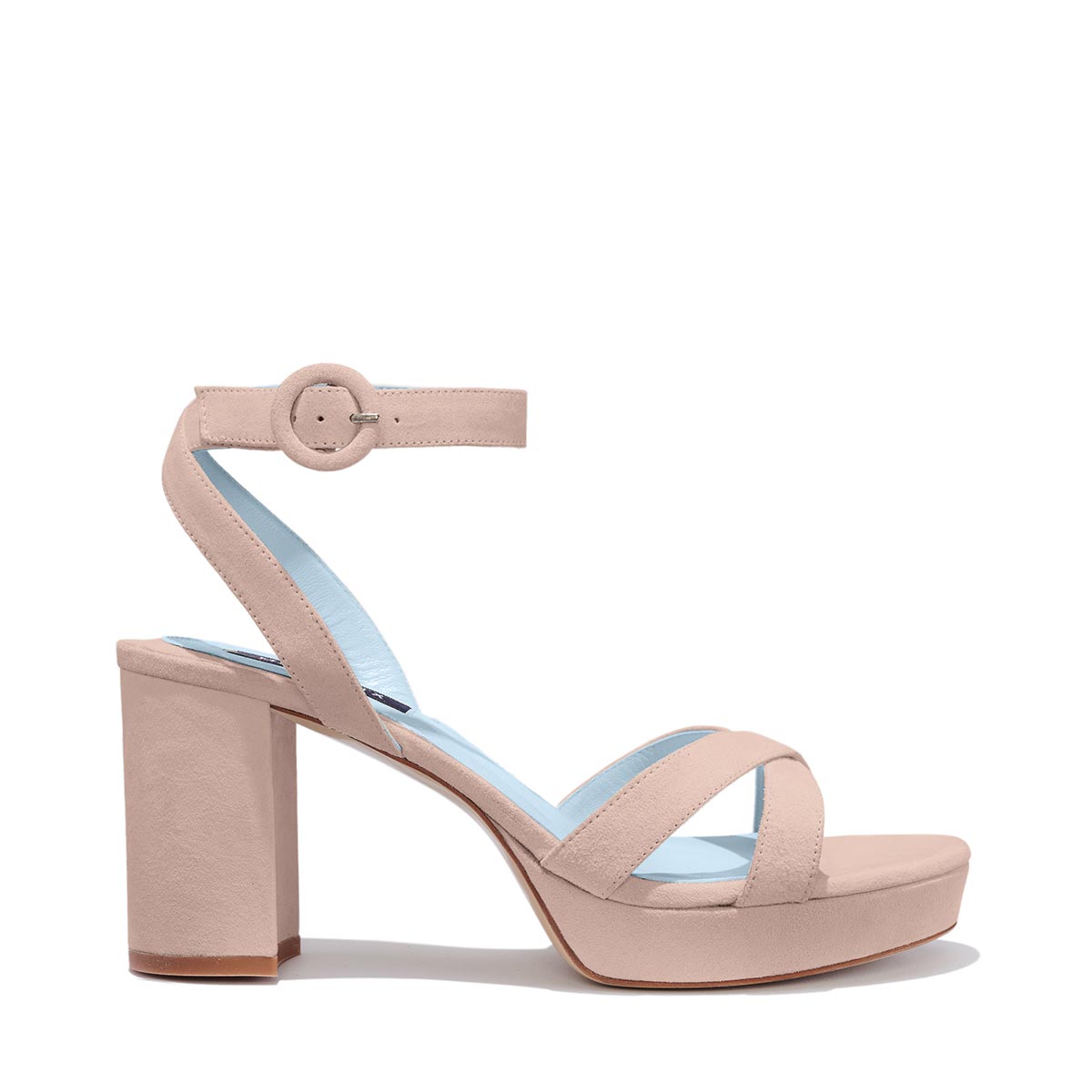 blush - suede, blue