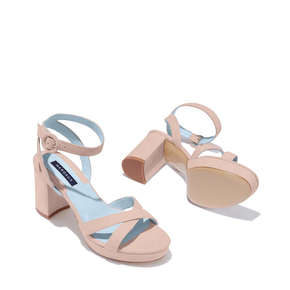 blush - suede, blue