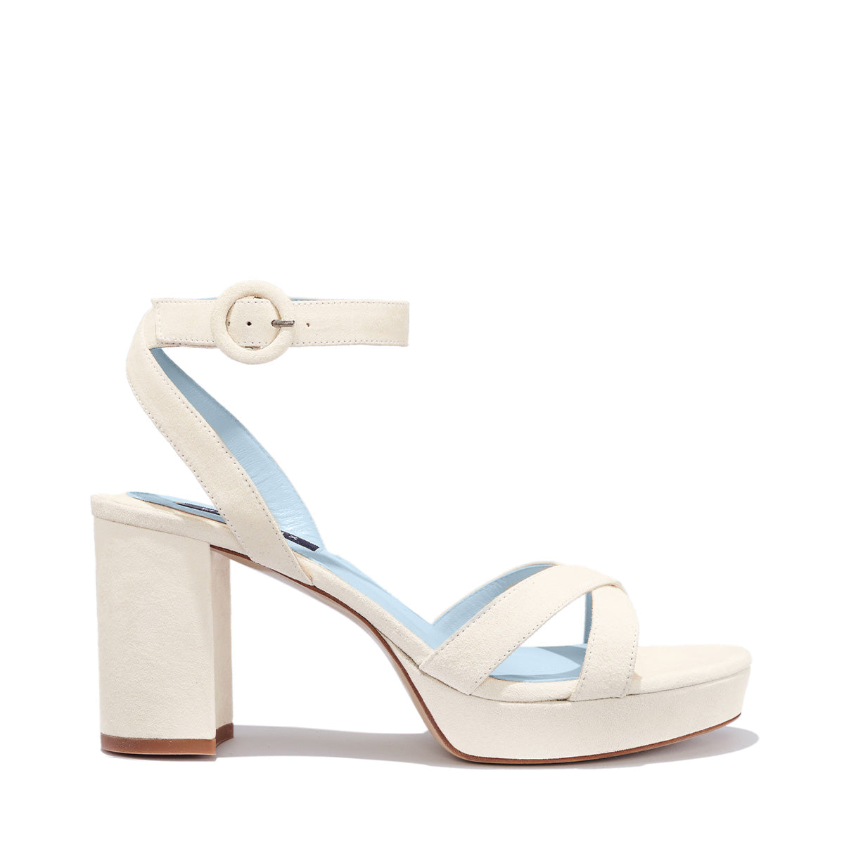 ivory - suede, blue