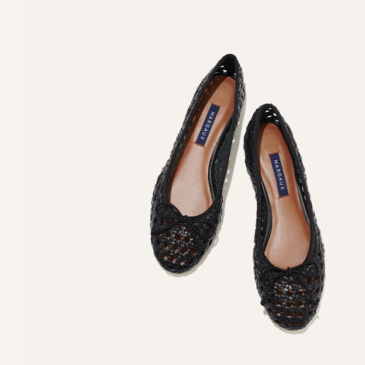 The Woven Demi - Black Leather