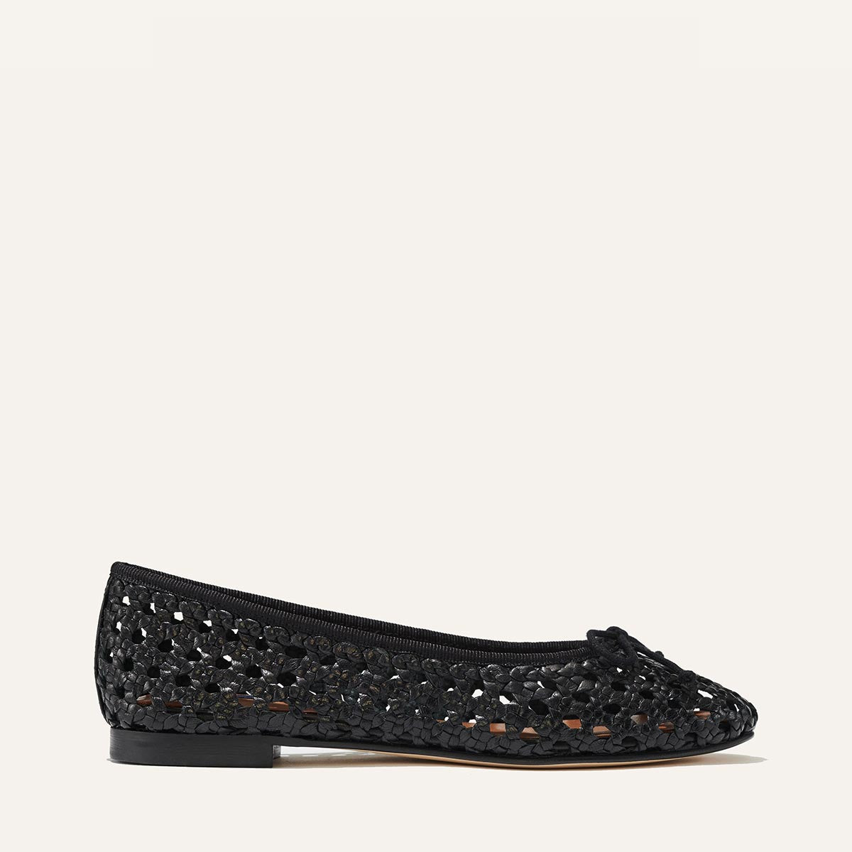 The Woven Demi - Black Leather