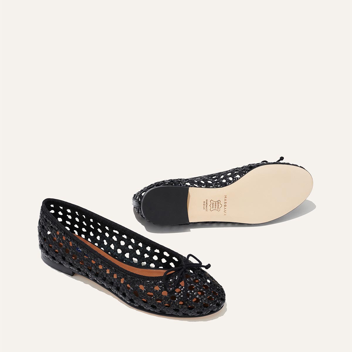The Woven Demi - Black Leather