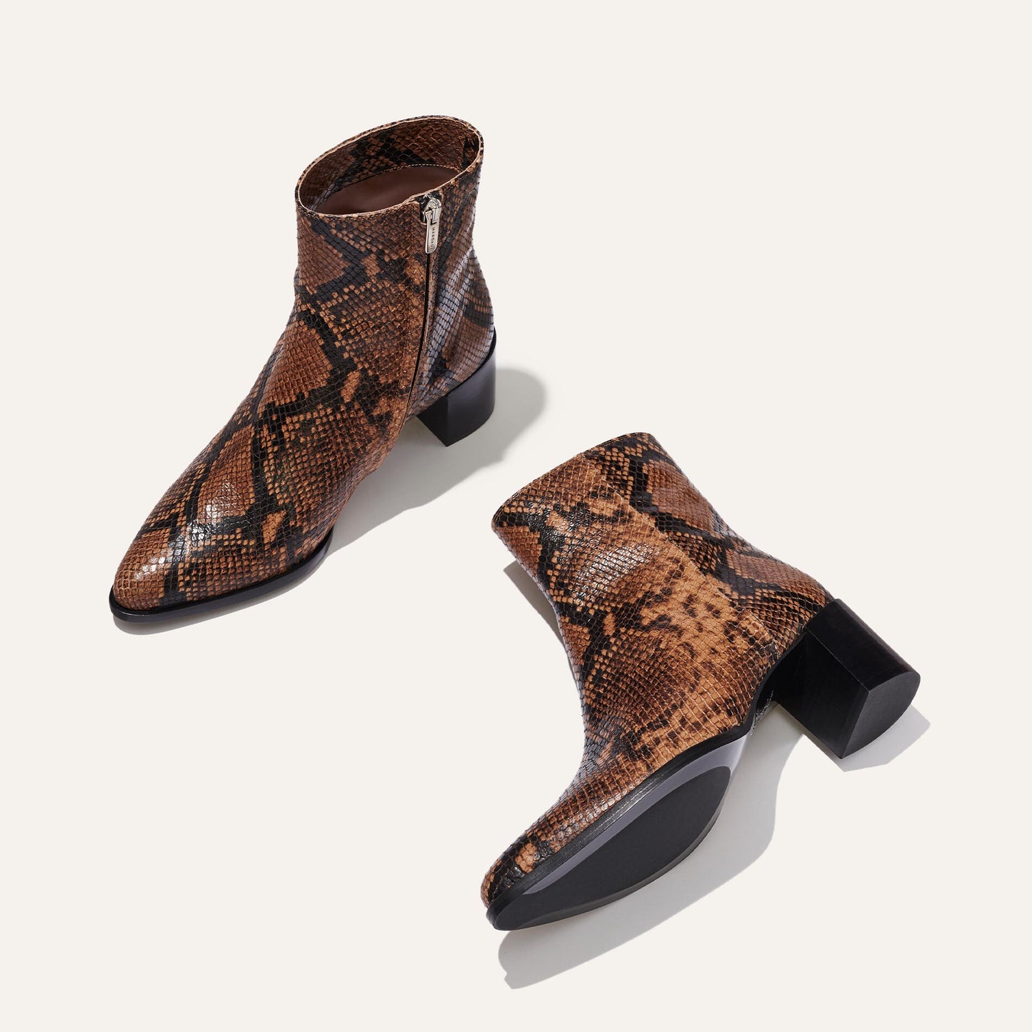 The Downtown Boot - Espresso Python Embossed