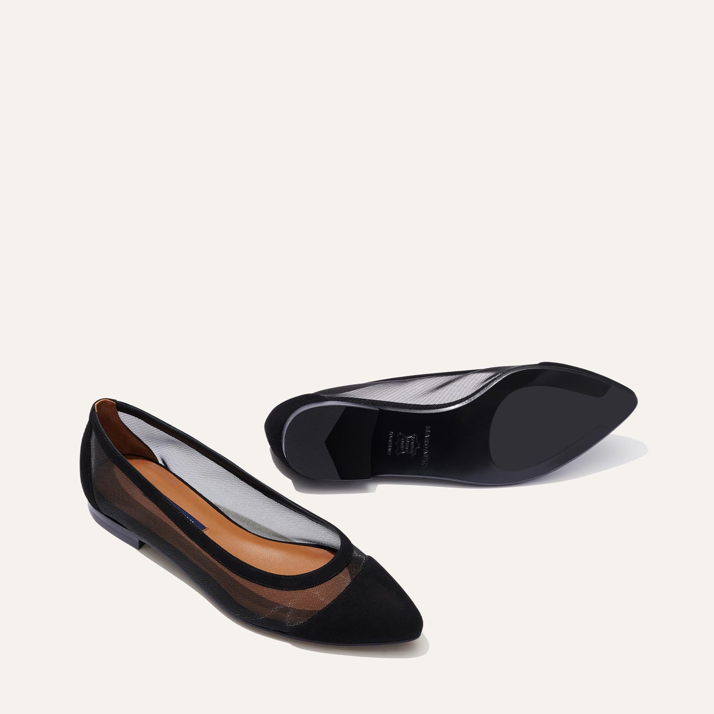 The Mesh Pointe - Black Suede