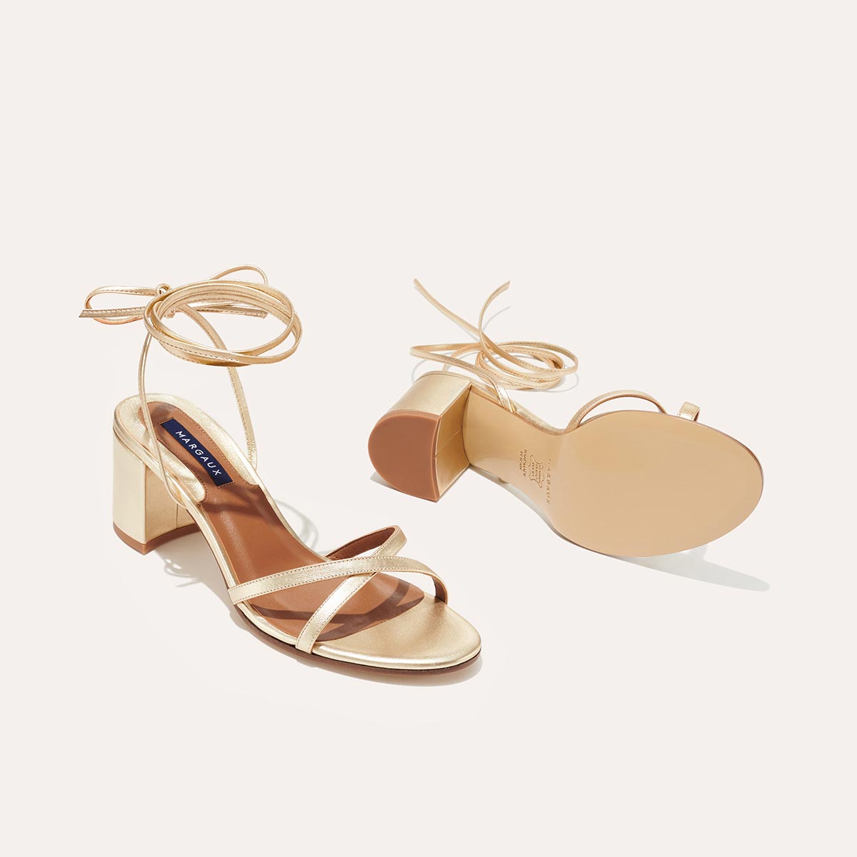 The Soho Sandal - Champagne Nappa