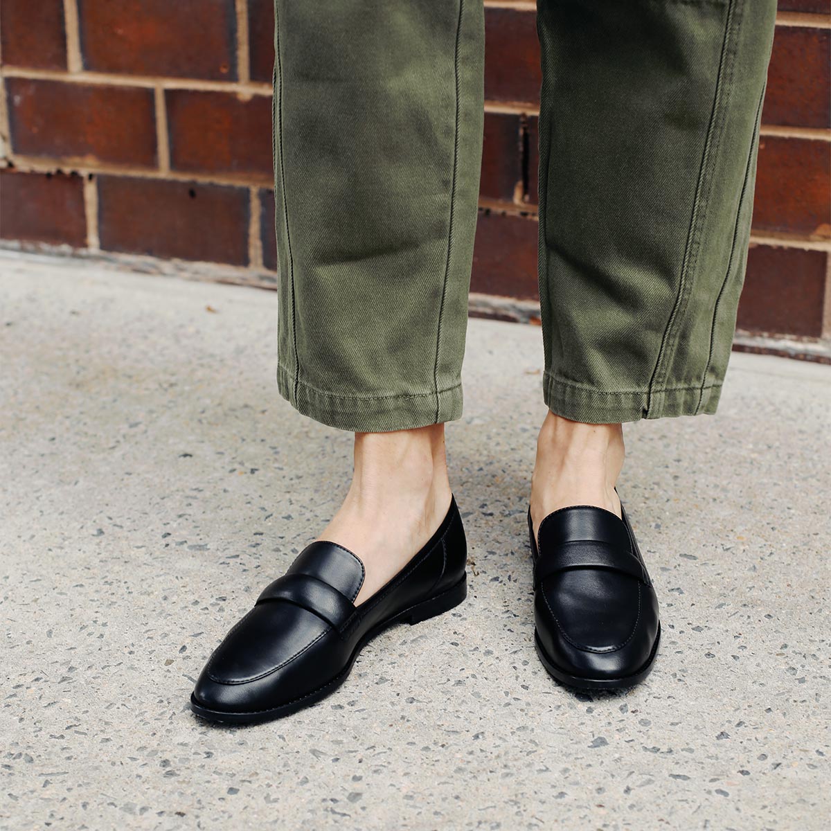 The Andie Loafer - Black Nappa – Margaux