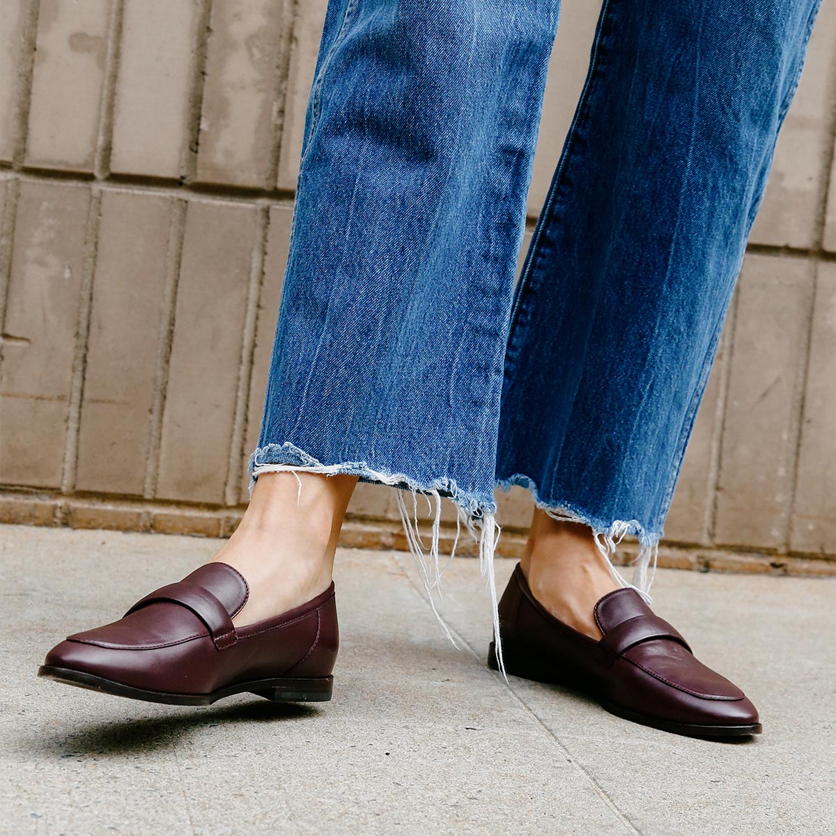 The Andie Loafer - Burgundy Nappa – Margaux