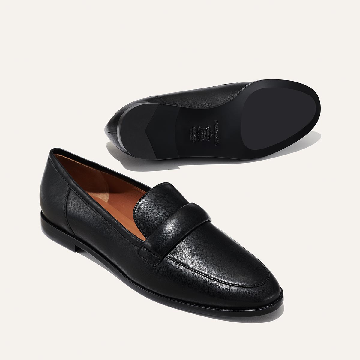 The Andie Loafer - Black Nappa