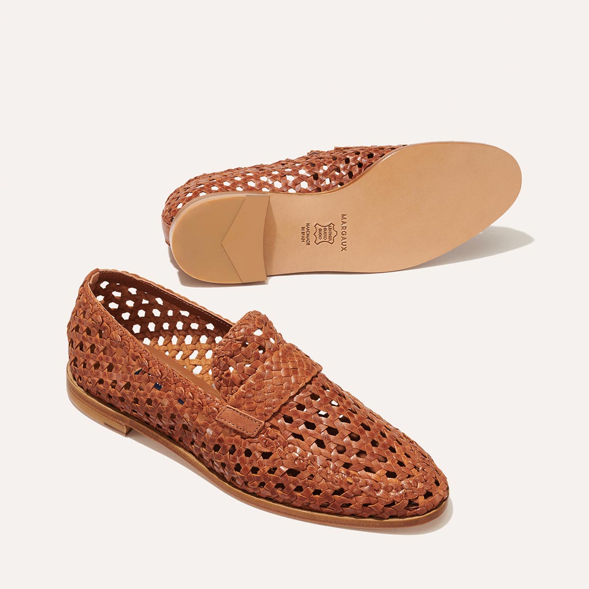 The Woven Andie Loafer - Saddle