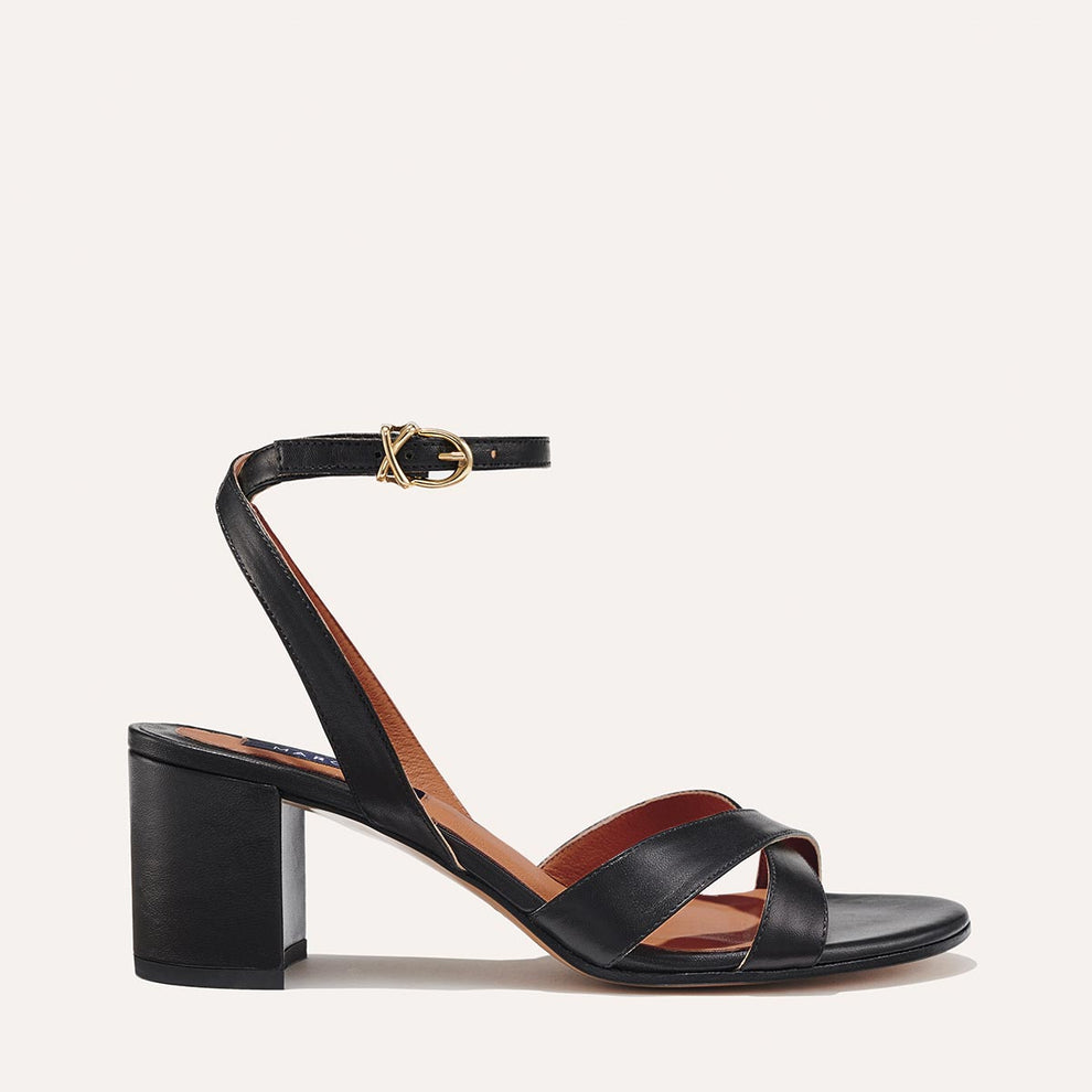 The City Sandal - Black Nappa – Margaux