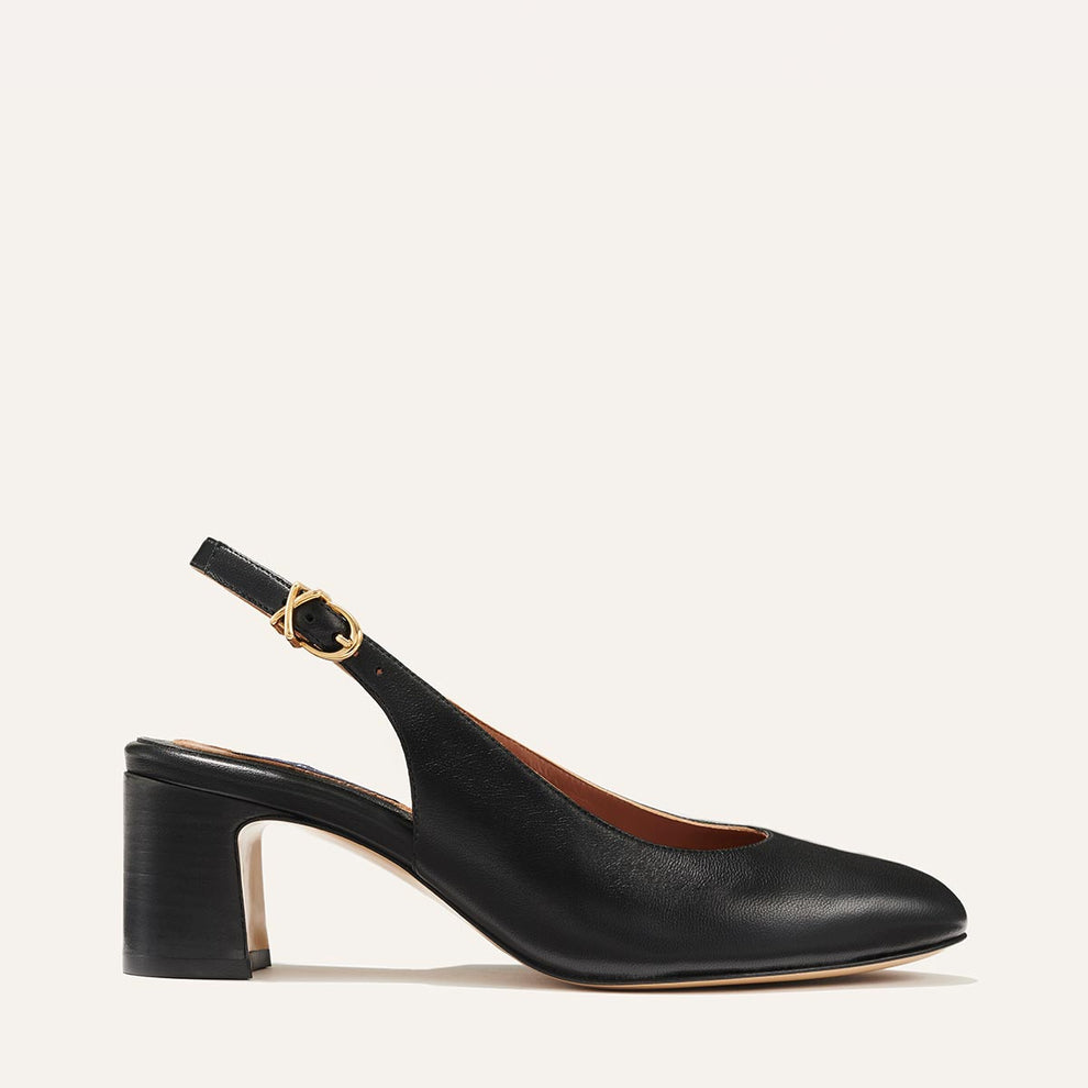 The Cluny Slingback - Black Nappa – Margaux