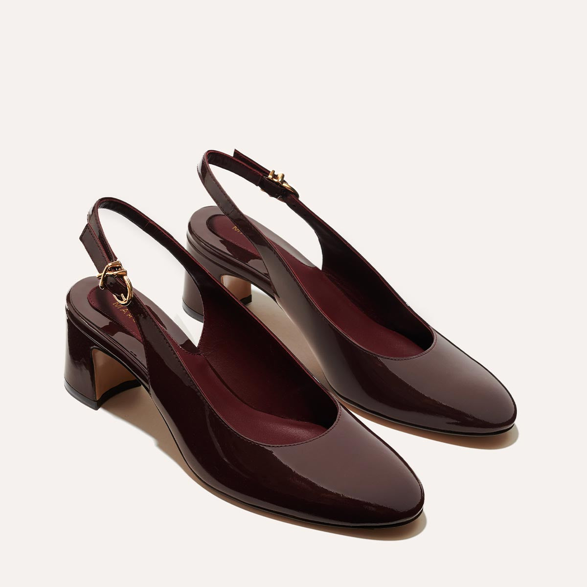 The Cluny Slingback - Burgundy Patent