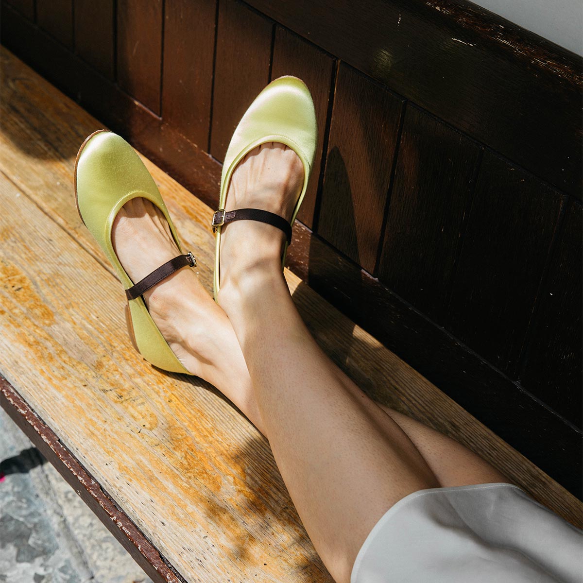 Matilda Goad x Margaux: The Demi Jane - Citron Satin