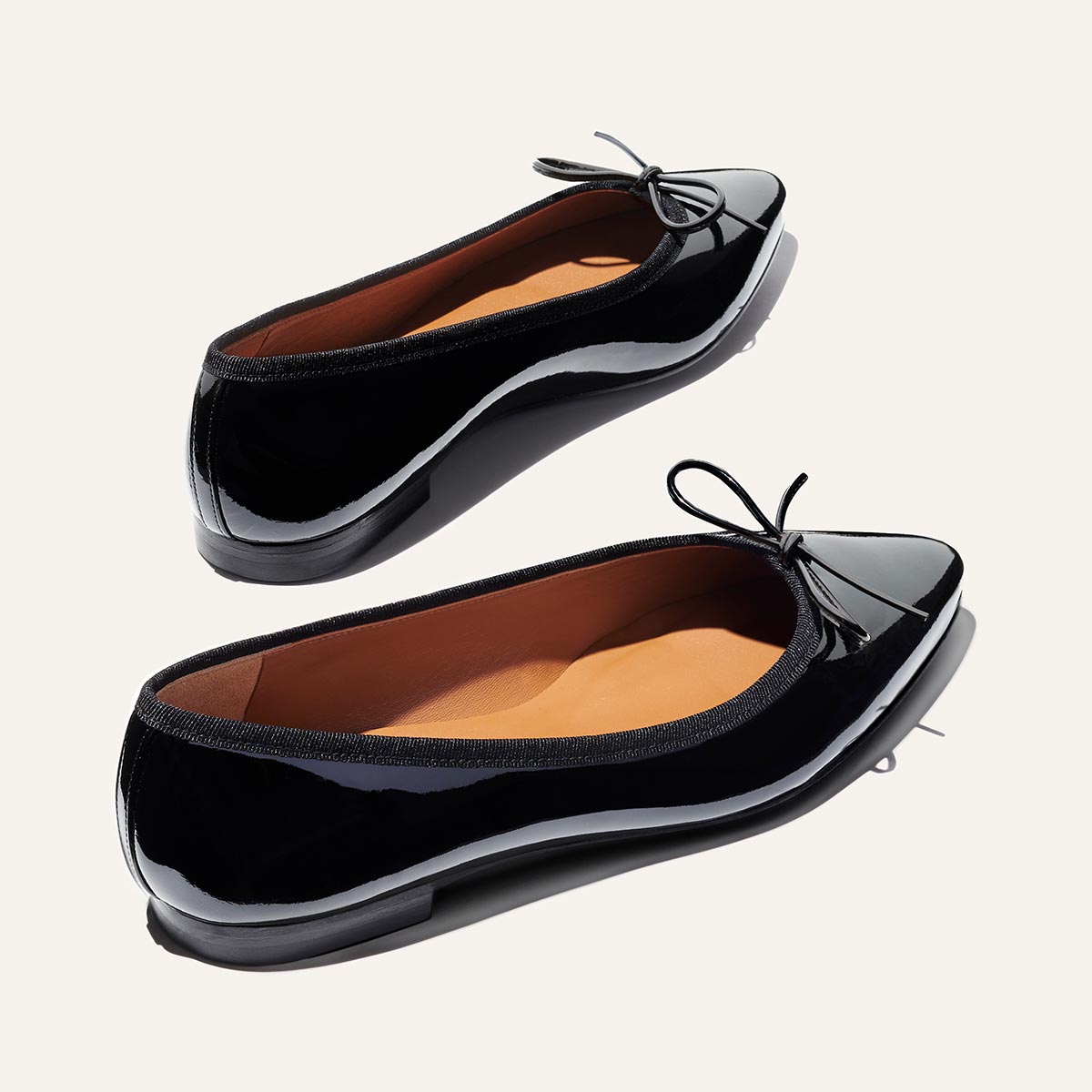 Black patent leather online ballet flats