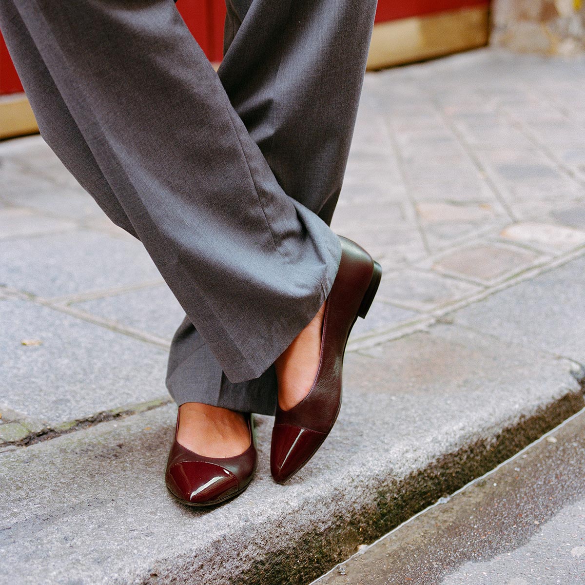 The Pointe - Burgundy Nappa and Patent