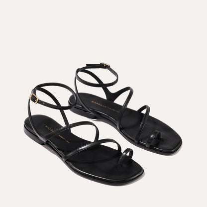 Black strappy summer sandal