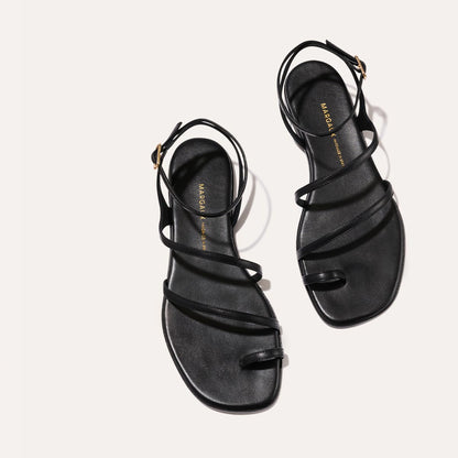 Black strappy summer sandal