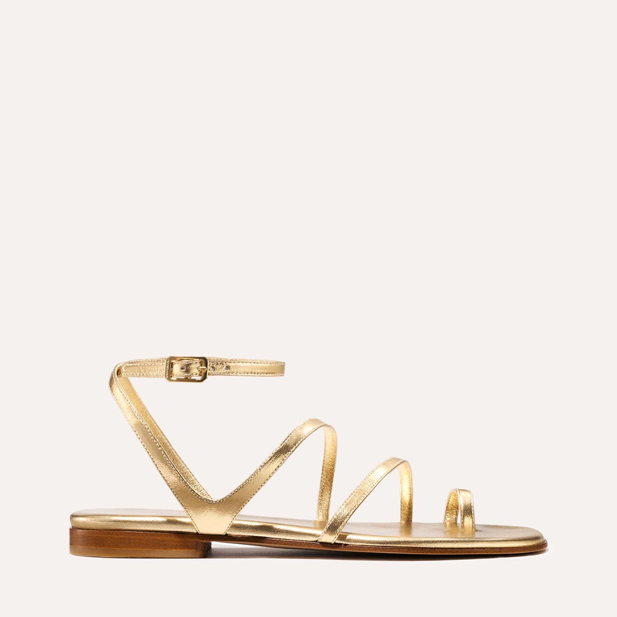 The Positano Sandal - Gold Nappa