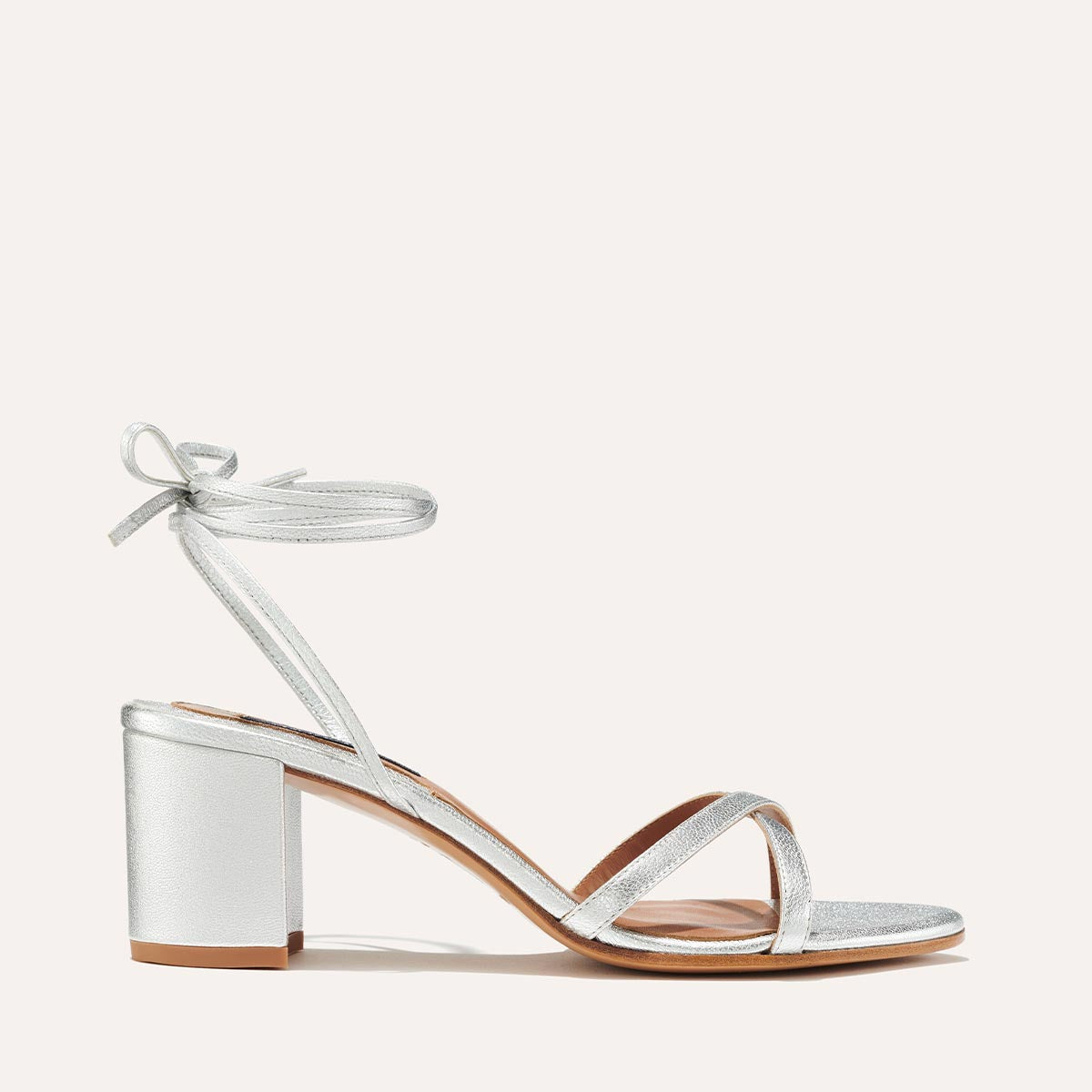 The Soho Sandal - Silver Nappa