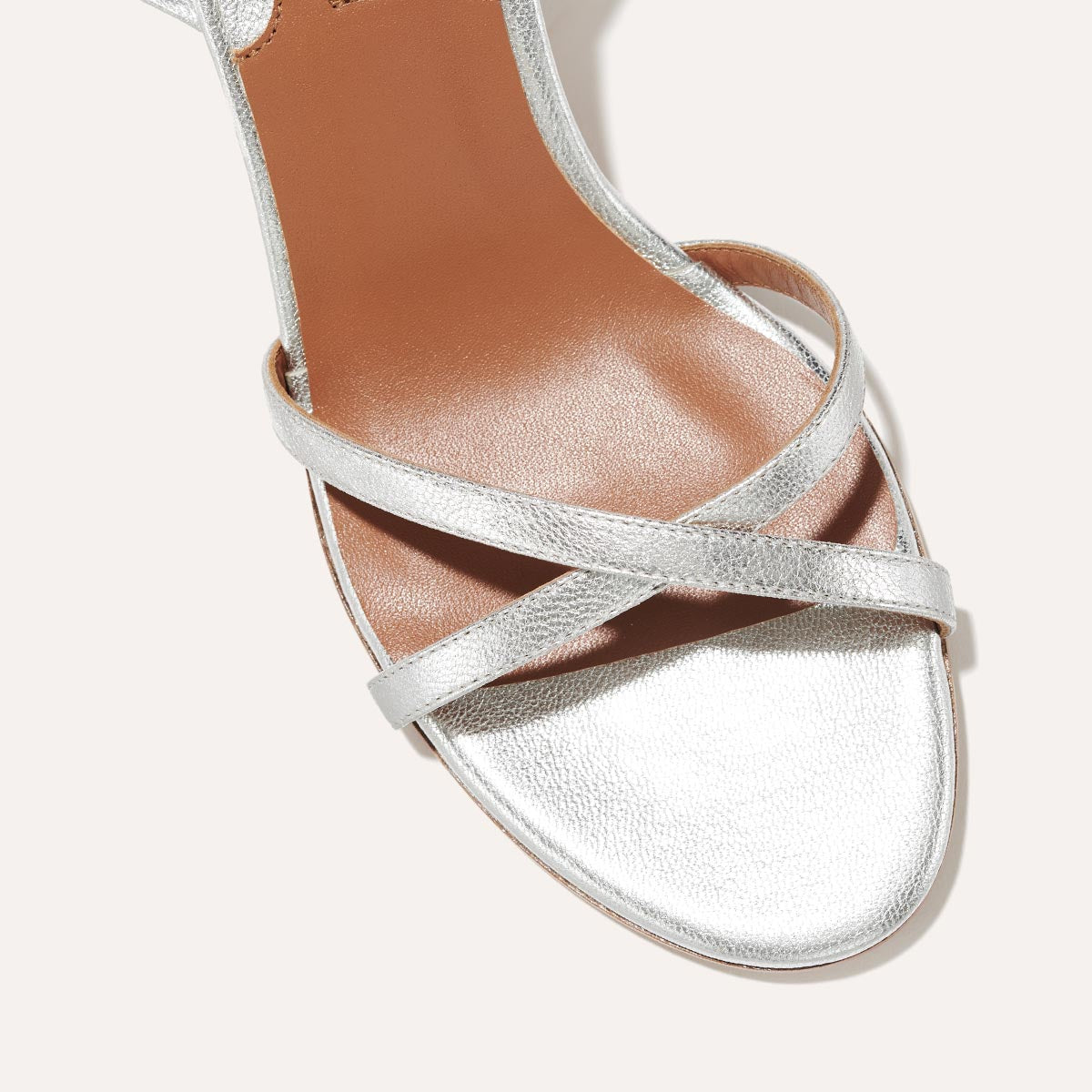 The Soho Sandal - Silver Nappa
