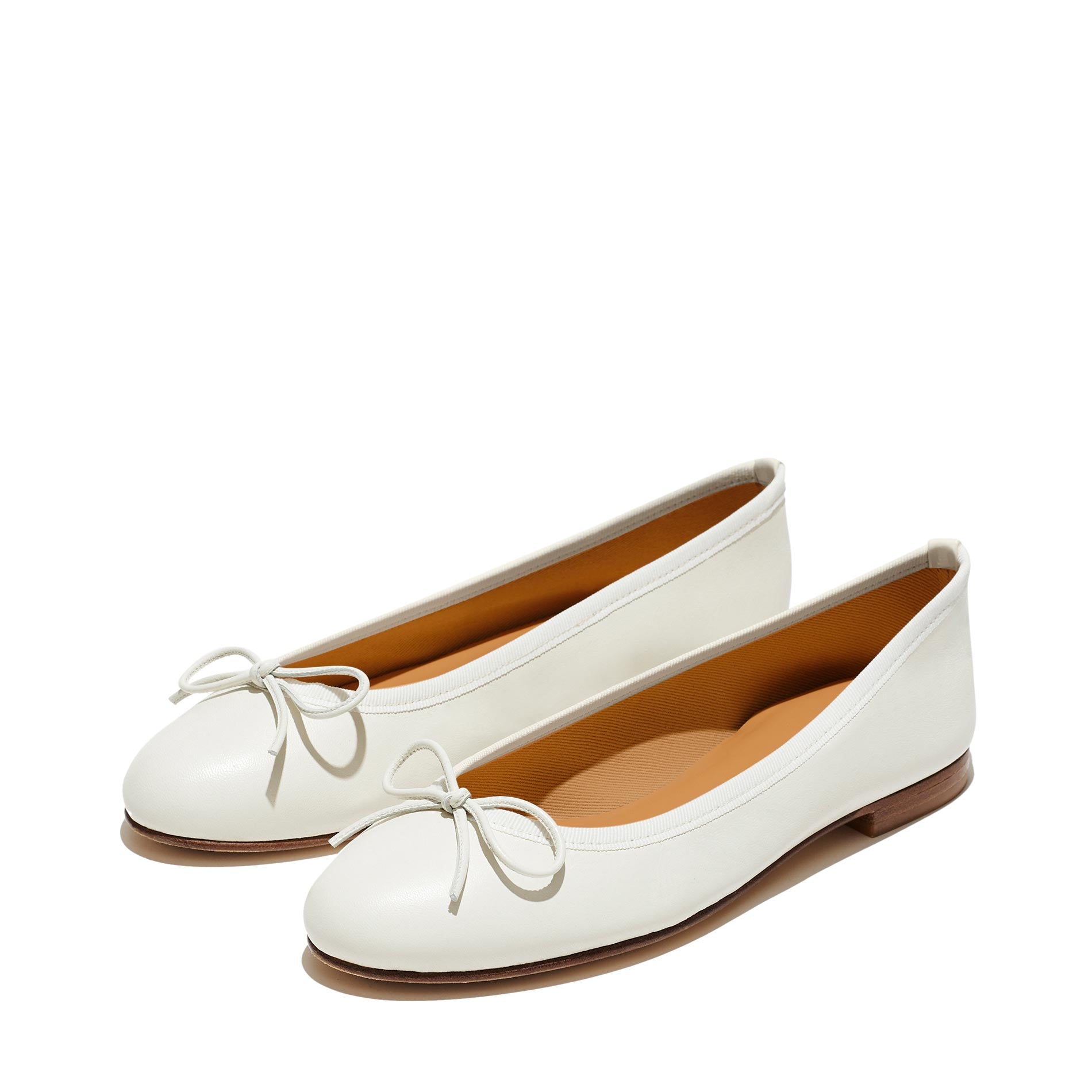 Chanel Classic Ballet Flats Off-White Leather